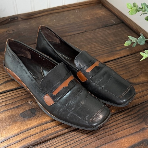 Sesto Meucci Shoes - Sesto Meucci Black and Brown Leather Slip-Ons